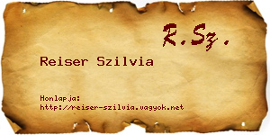 Reiser Szilvia névjegykártya