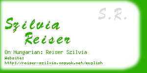 szilvia reiser business card